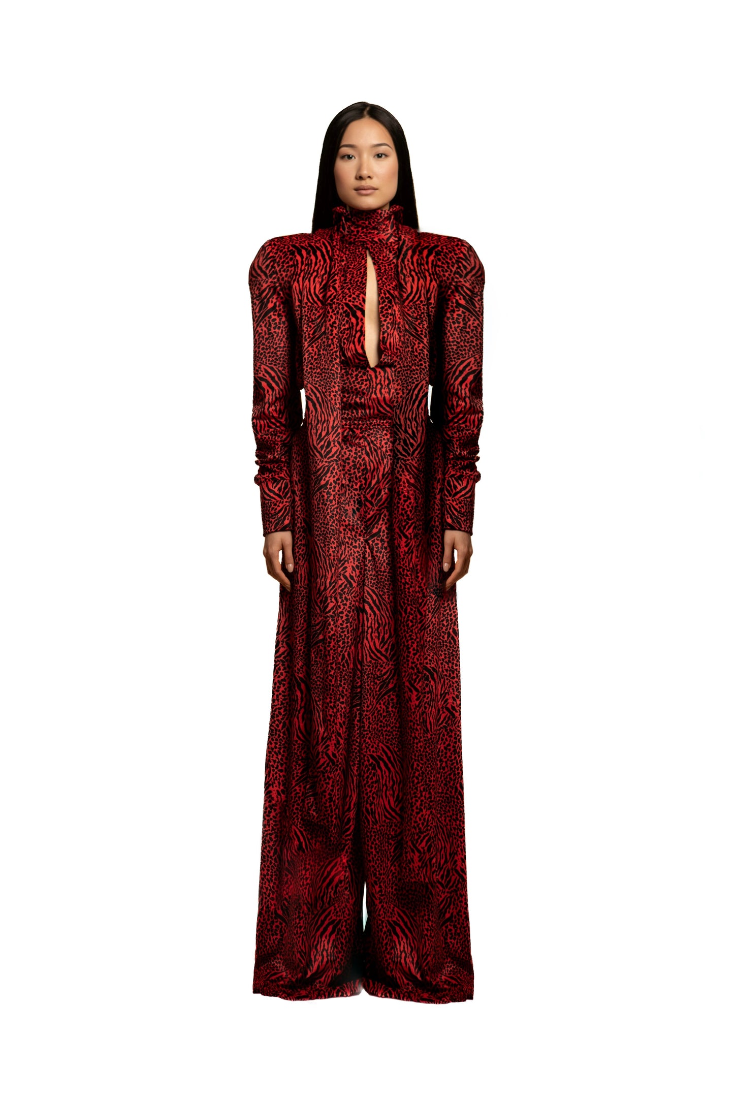 OVERSIZED HIGH-WAISTED VELVET PANTS