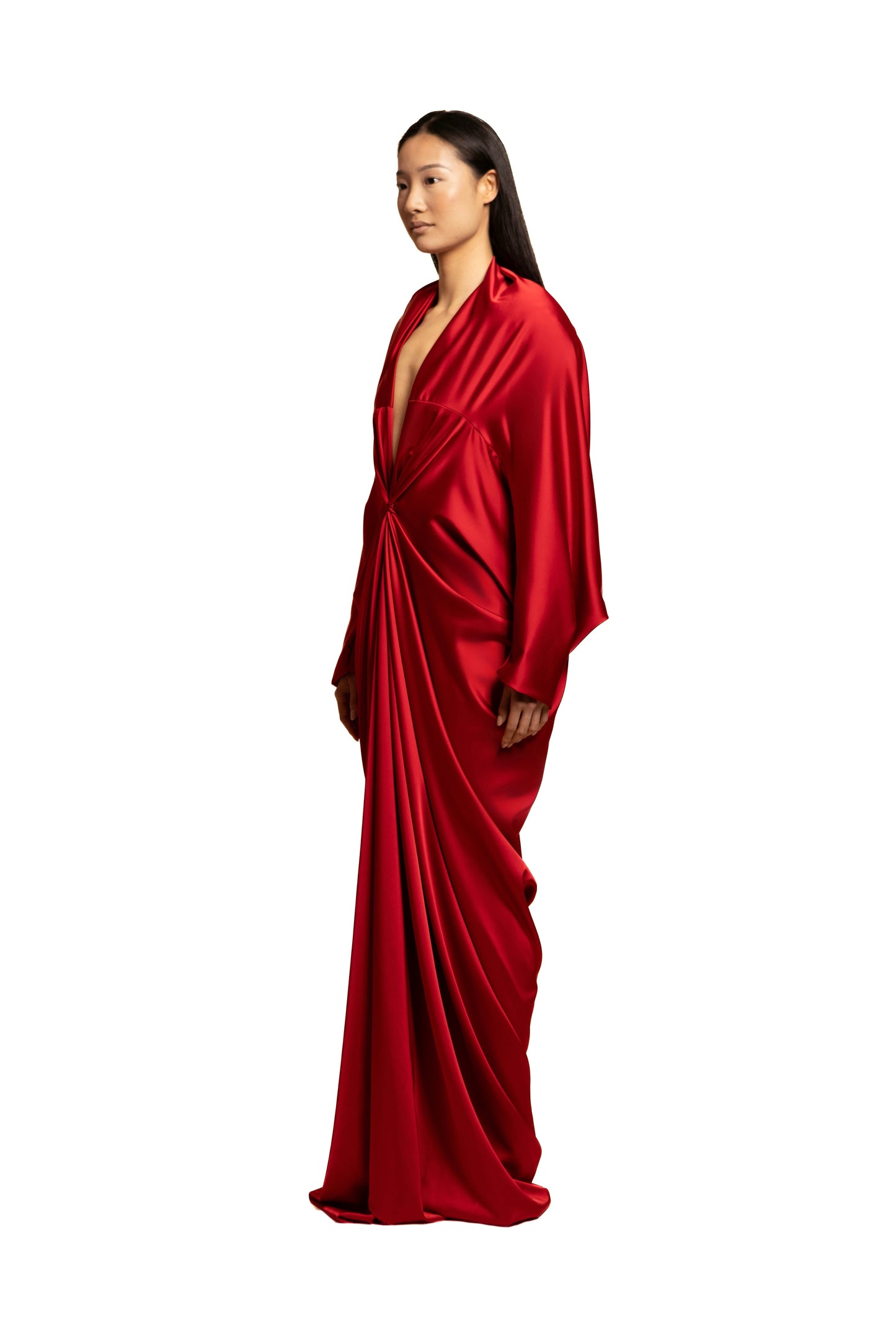 DRAPED COCOON DRESS