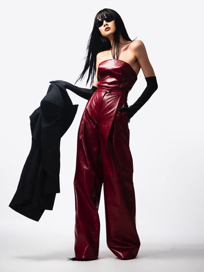 LEATHER - BUSTIER PANTS