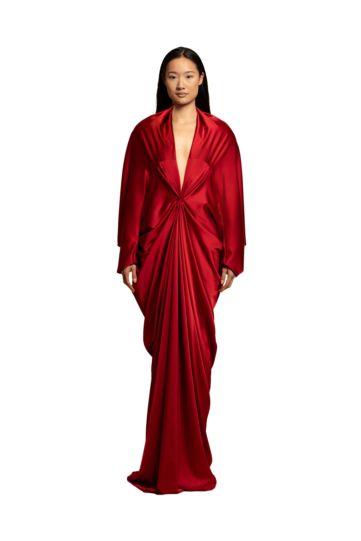 DRAPED COCOON DRESS